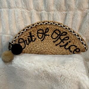 Circus by Sam Edelman straw clutch purse